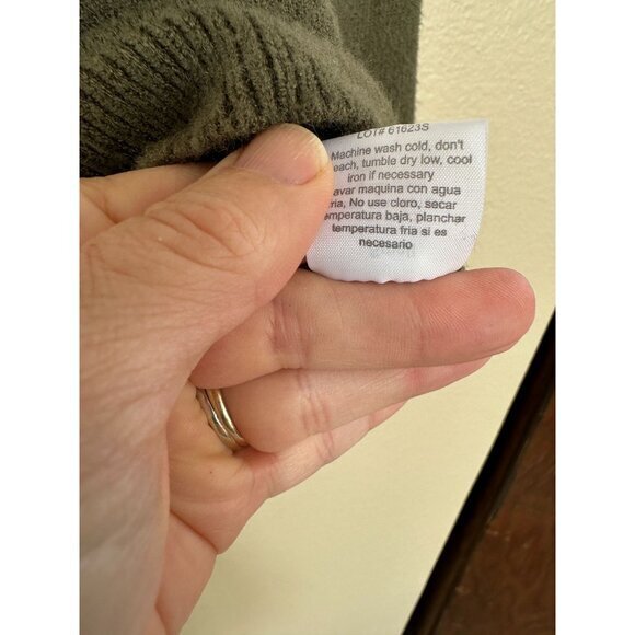 Poof Apparel Womens Striped Sweater Small long sleeve pullover turtleneck rayon - Picture 4 of 6